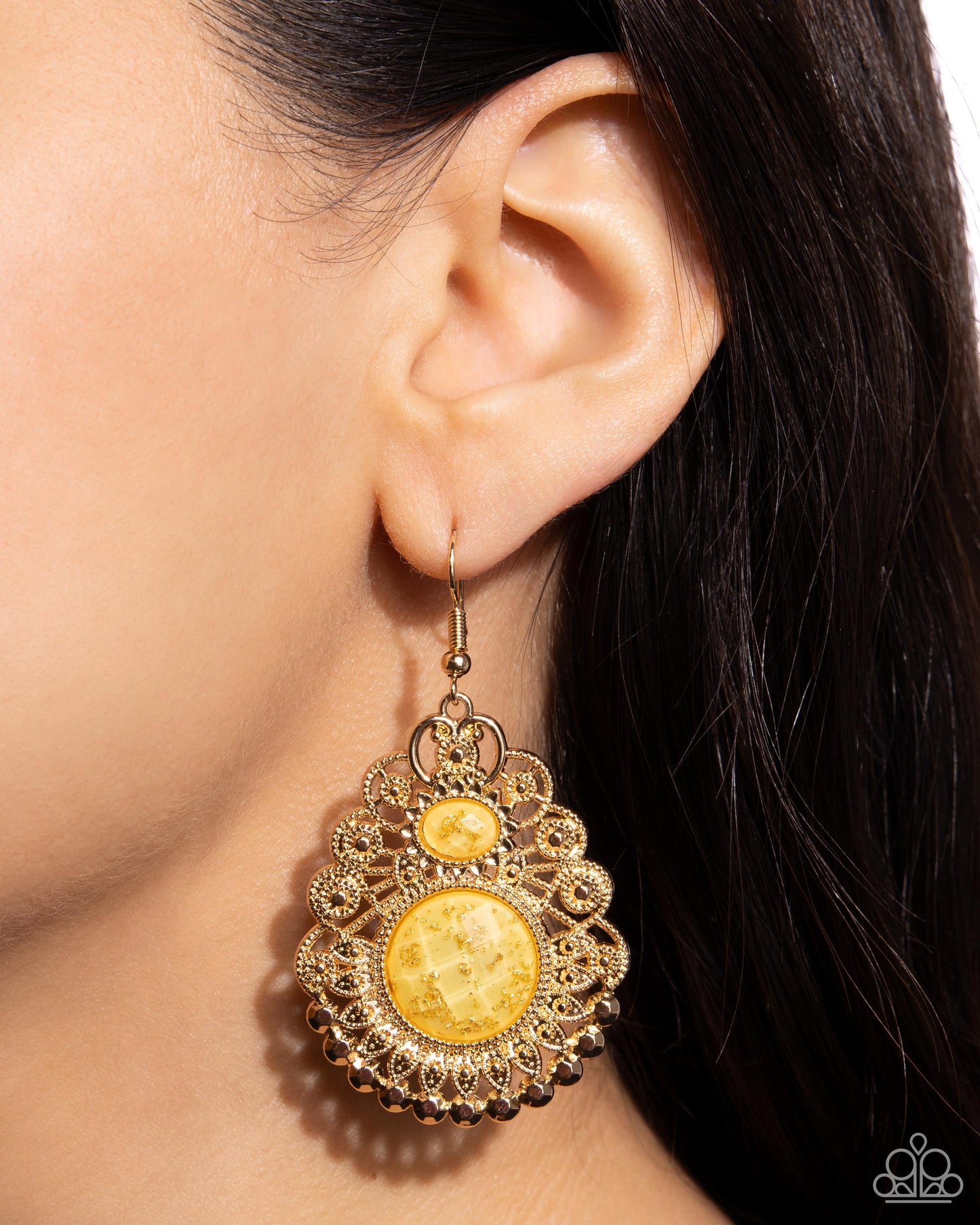 Welcoming Whimsy - Yellow - Paparazzi Earrings