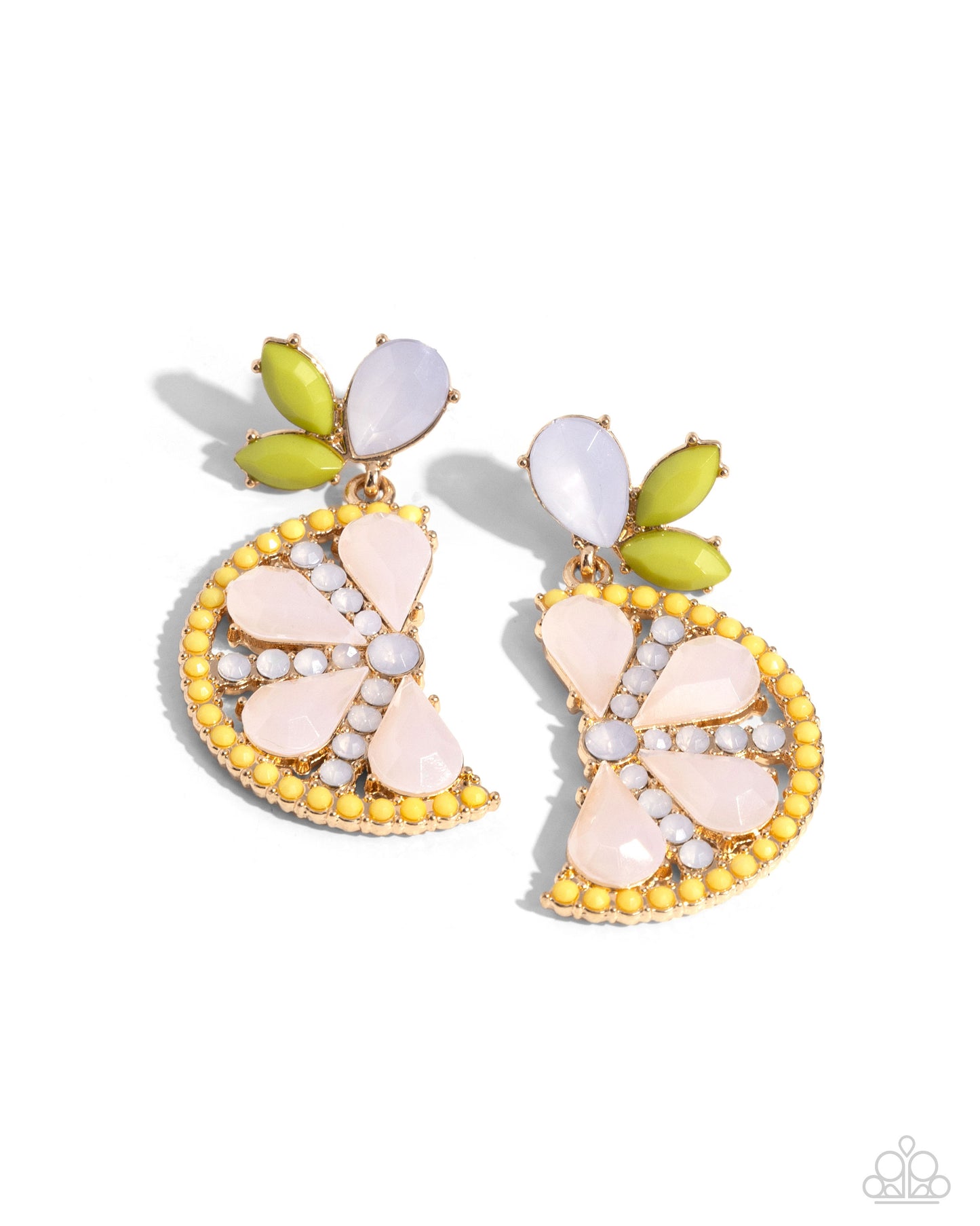 Slice of Summer - Yellow - Paparazzi Earrings