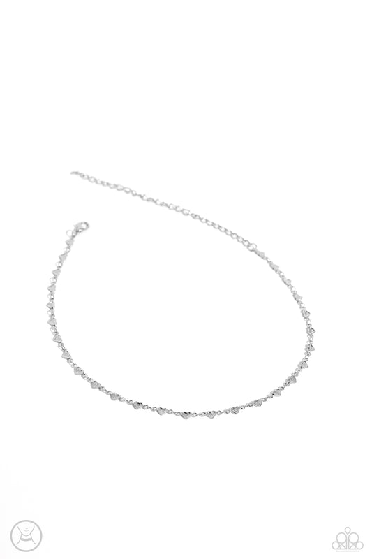 Cupid Catwalk - Silver - Paparazzi Choker Necklace