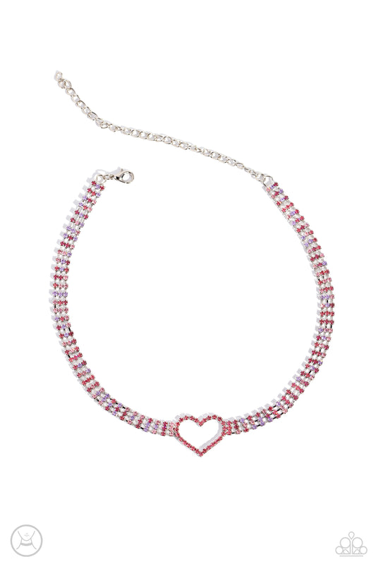 Rows of Romance - Pink - Paparazzi Choker Necklace