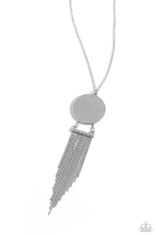 Tassel Tenure - Silver - Paparazzi Necklace