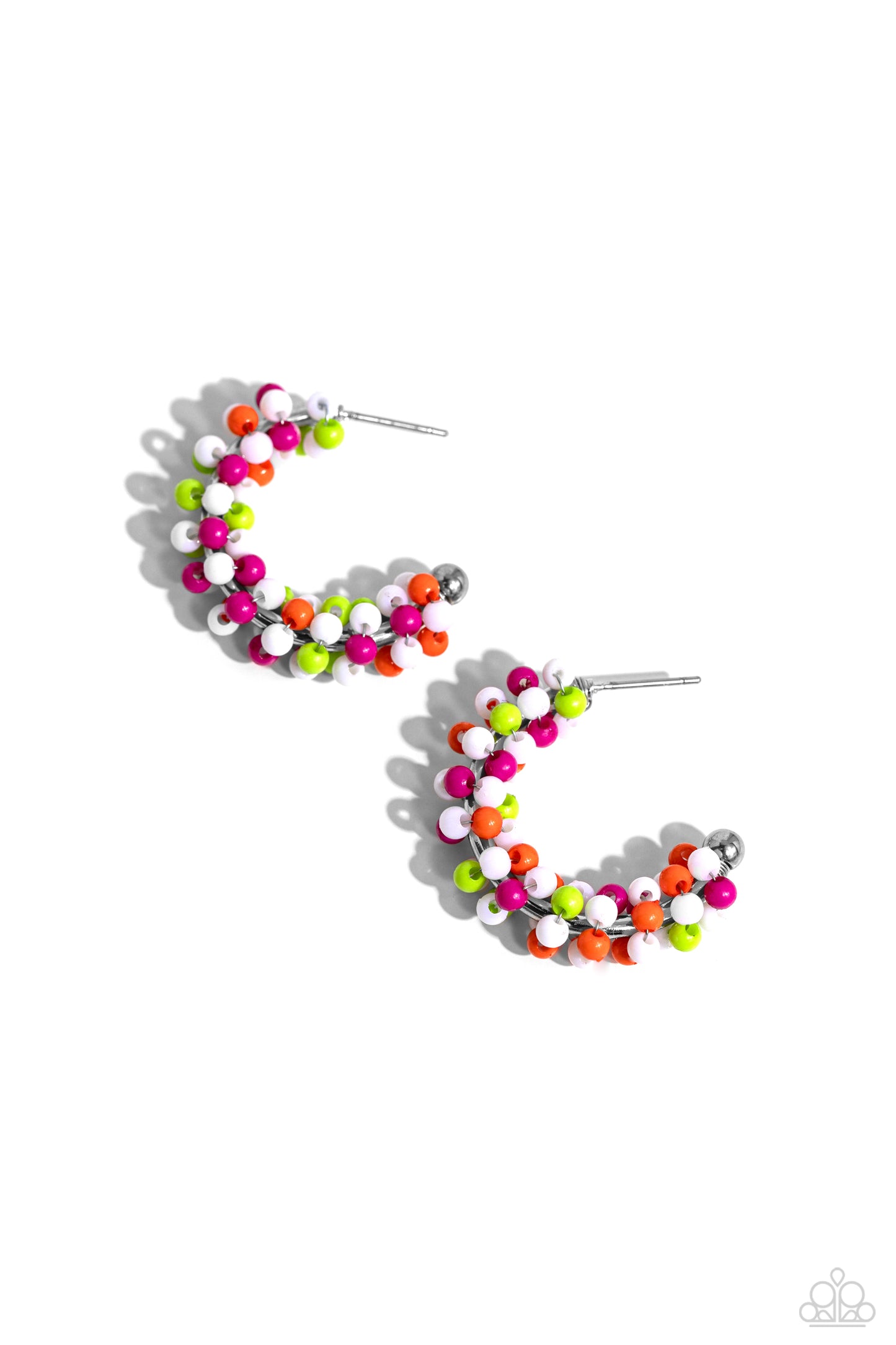 Balloon Backdrop - White - Paparazzi Mini Earrings