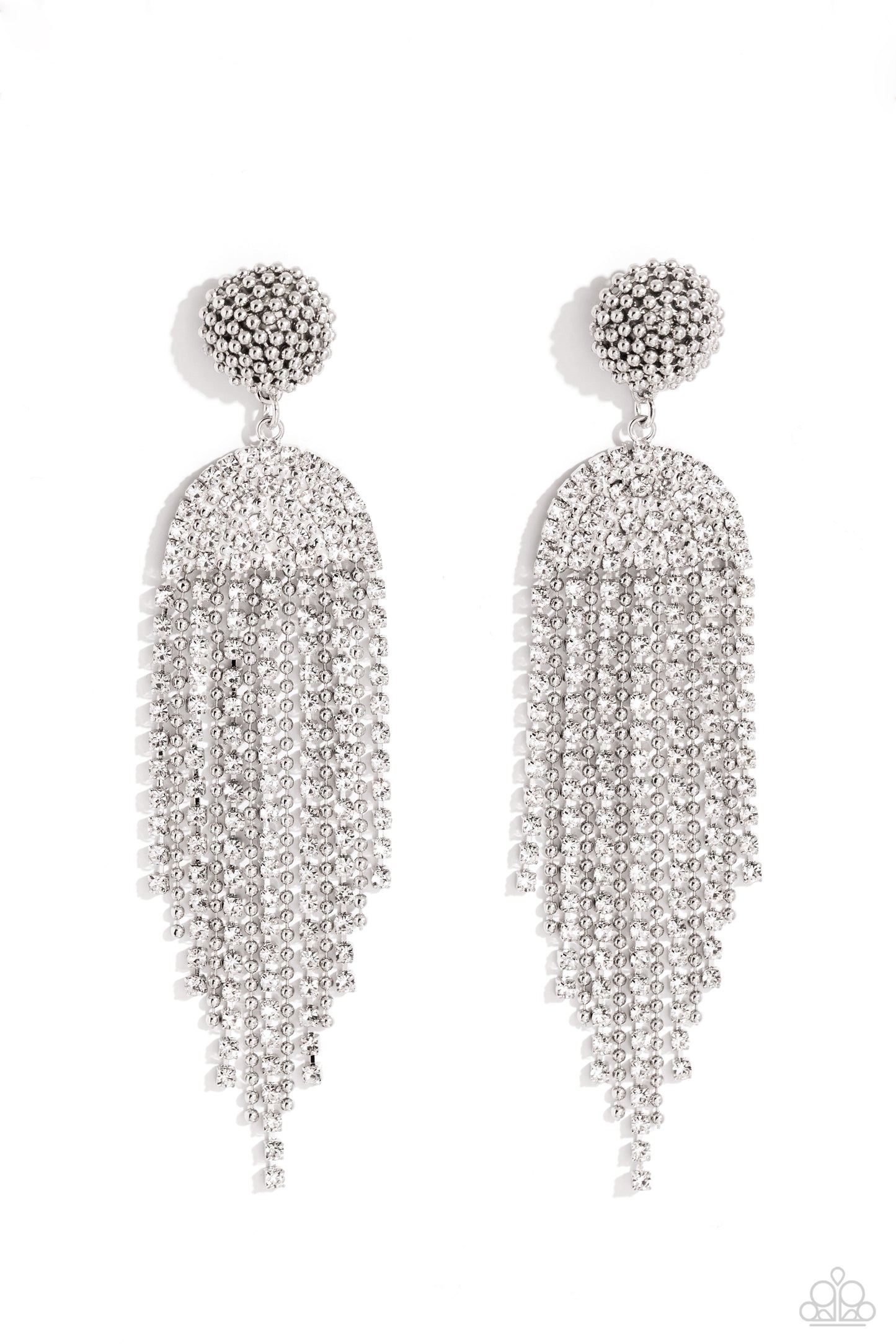 A Toast To You - White - Paparazzi Earrings