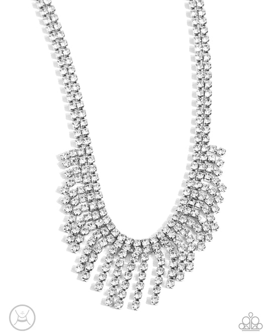 Daring Decadence - White - Paparazzi Necklace (2024 April LOP)