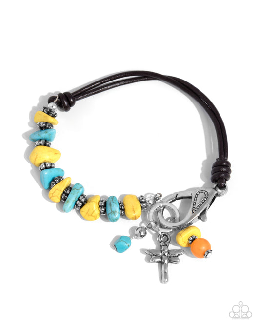 Daring Dragonfly - Yellow - Paparazzi Bracelet