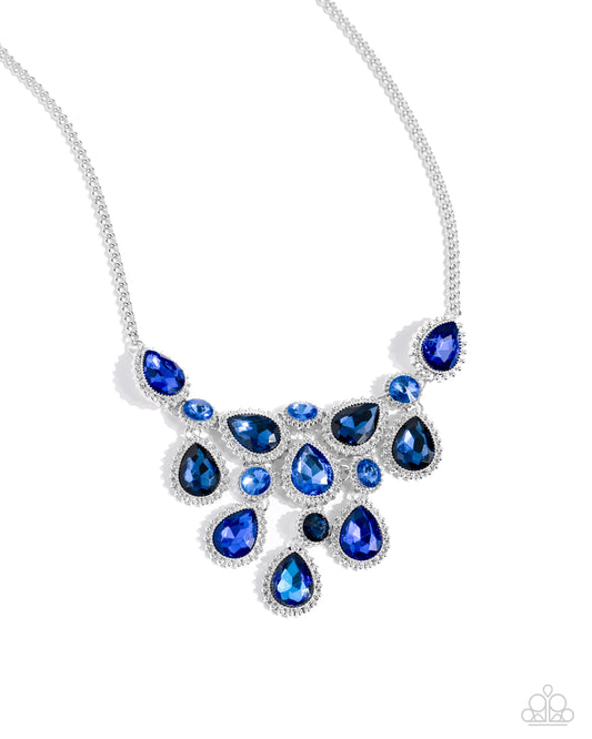 Dripping in Dazzle - Blue - Paparazzi Necklace