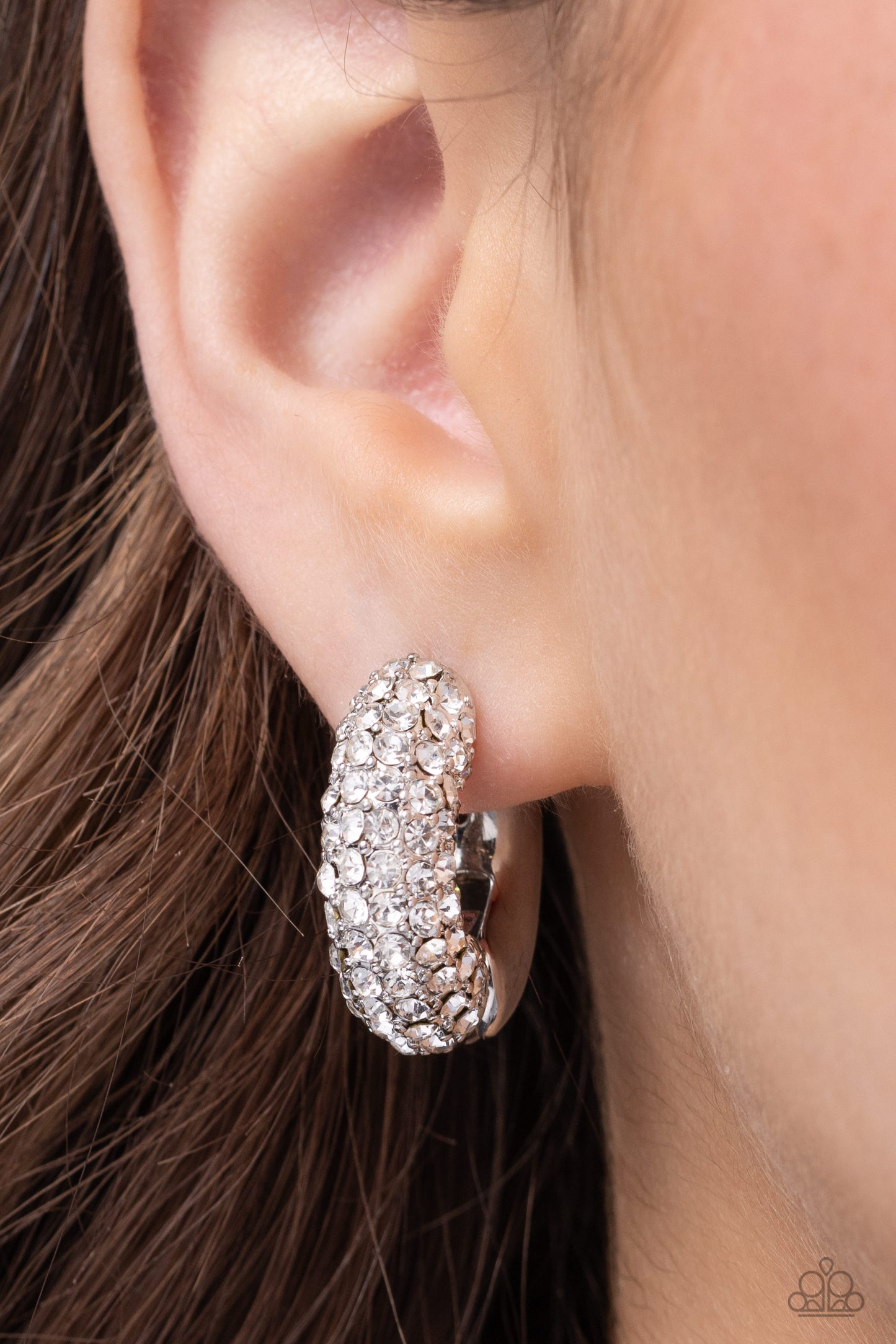 Combustible Confidence - White - Paparazzi Earrings