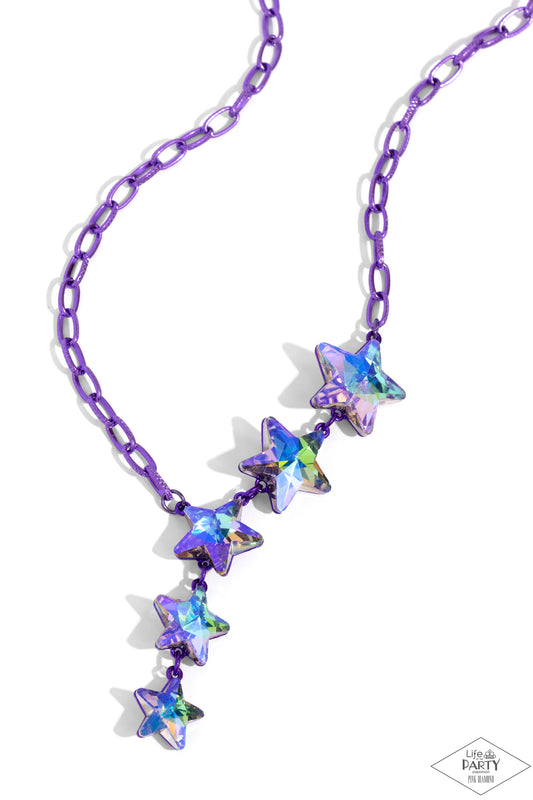 Star-Crossed Sparkle - Purple - Paparazzi Necklace (2023 Pink Diamond LOP)