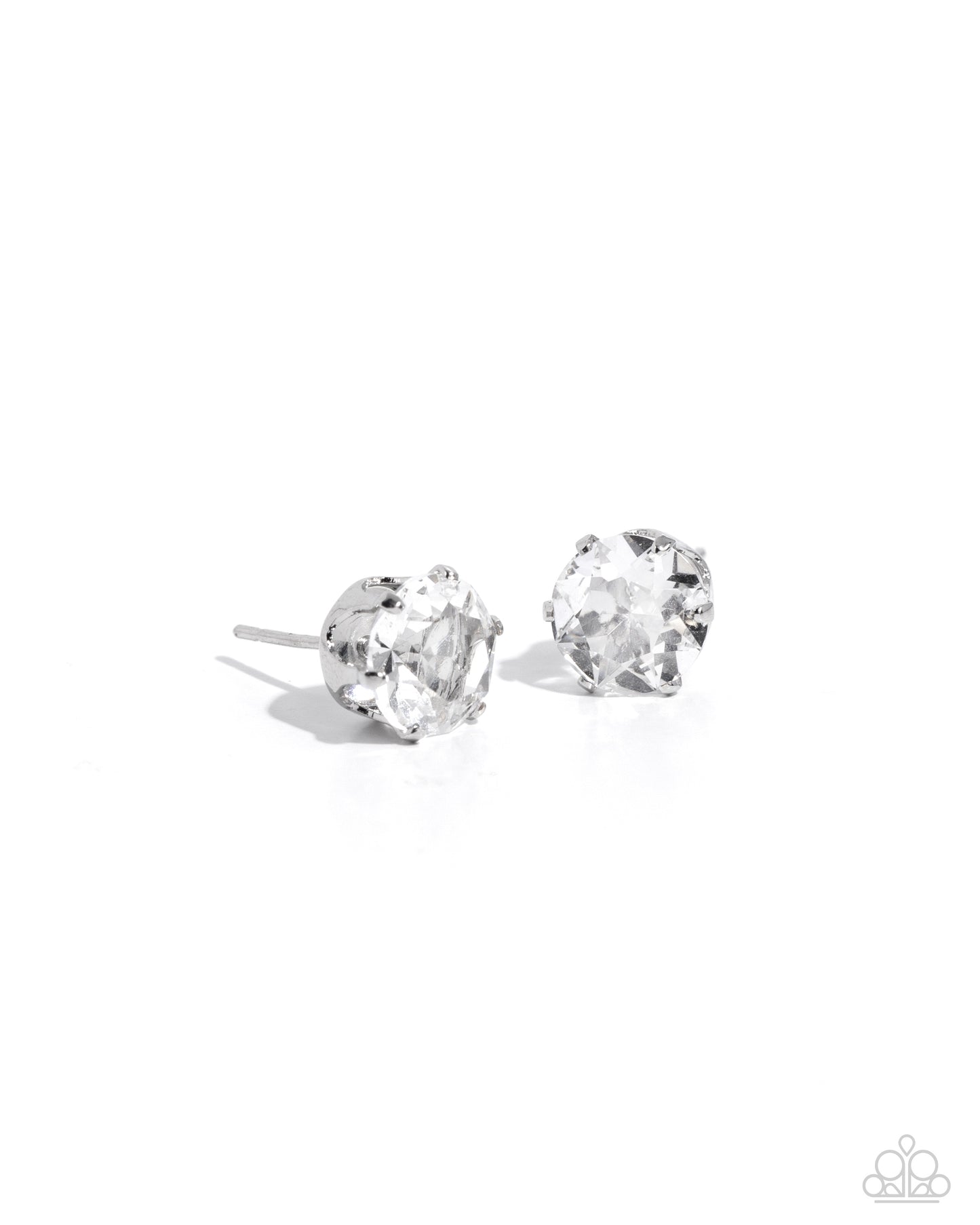 Breathtaking Birthstone - White - Paparazzi Earrings