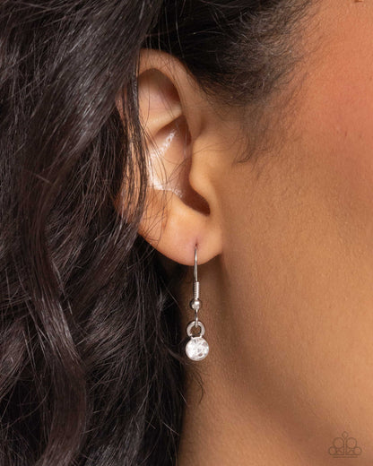 Birthstone Beauty - White Necklace and Breathtaking Birthstone White Post Earrings (April)