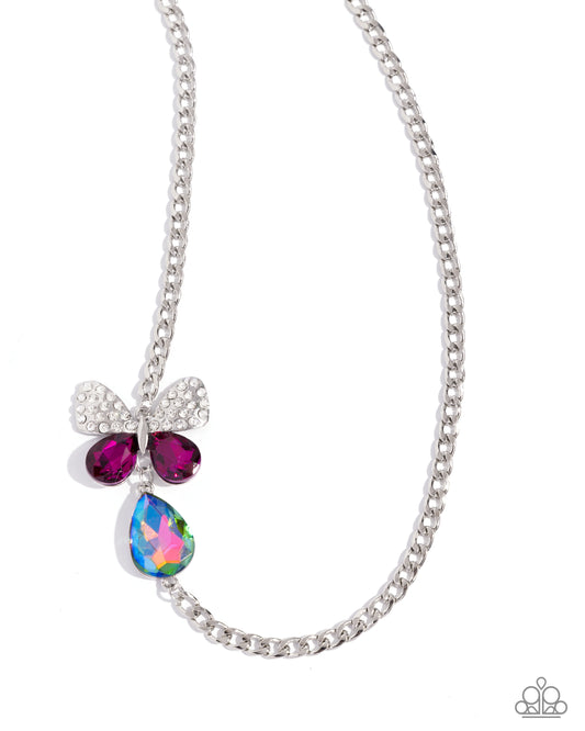 Fluttering Finesse - Multi - Paparazzi Necklace