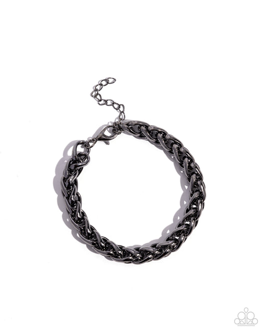 Effortlessly Edgy - Black - Paparazzi Urban Bracelet