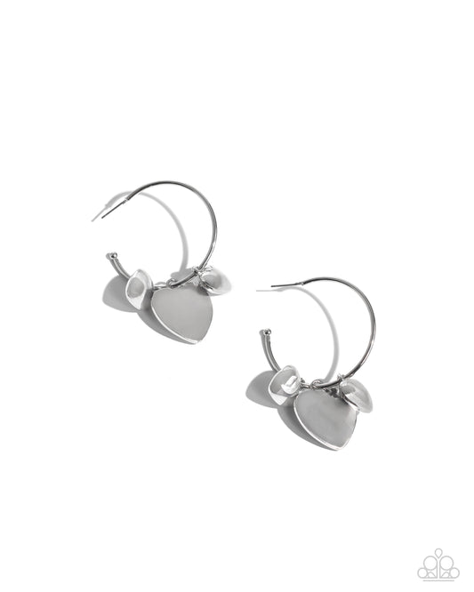 Casually Crushing - Silver - Paparazzi Earrings