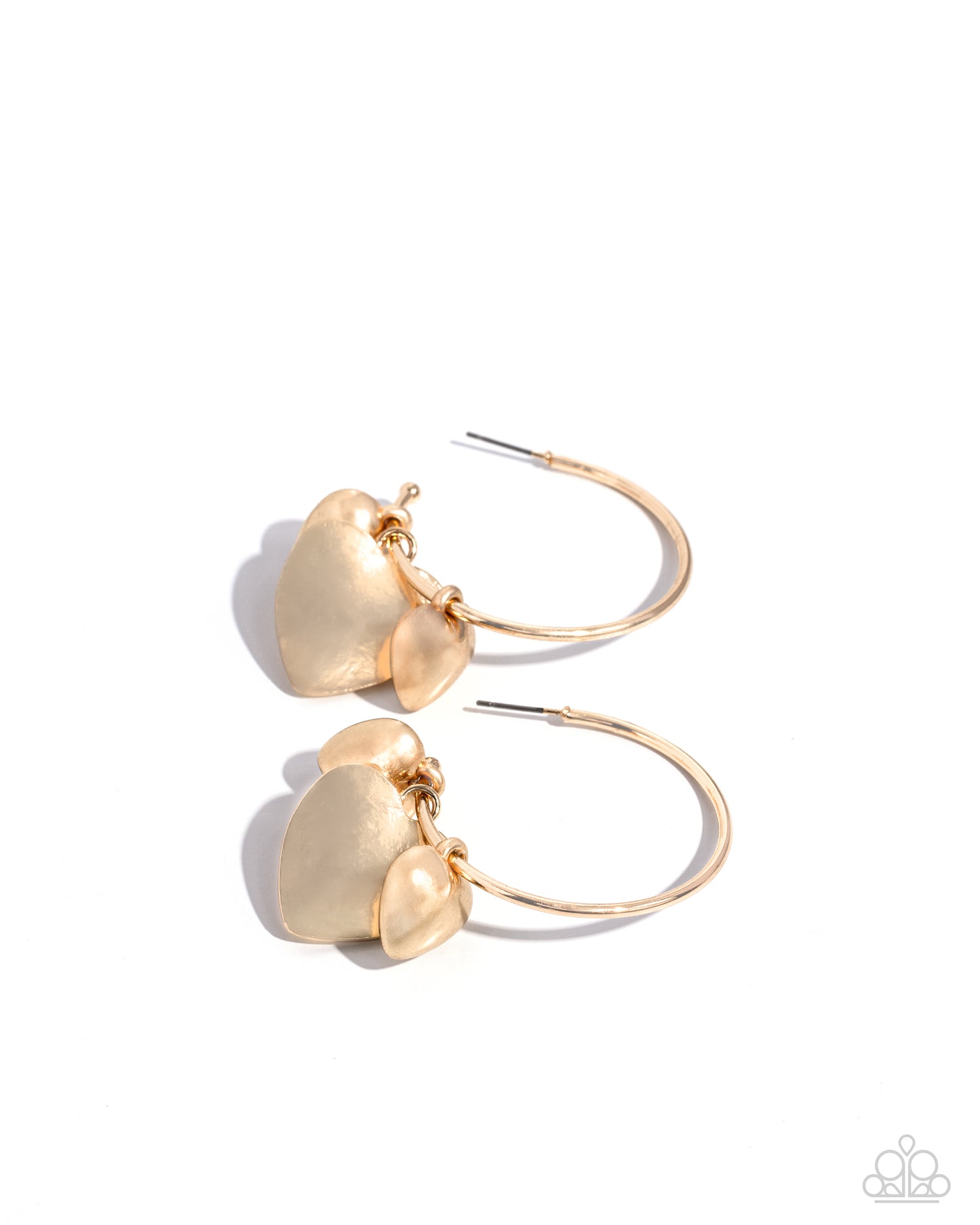 Casually Crushing - Gold - Paparazzi Earrings