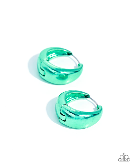 Colorful Curiosity - Green - Paparazzi Earrings