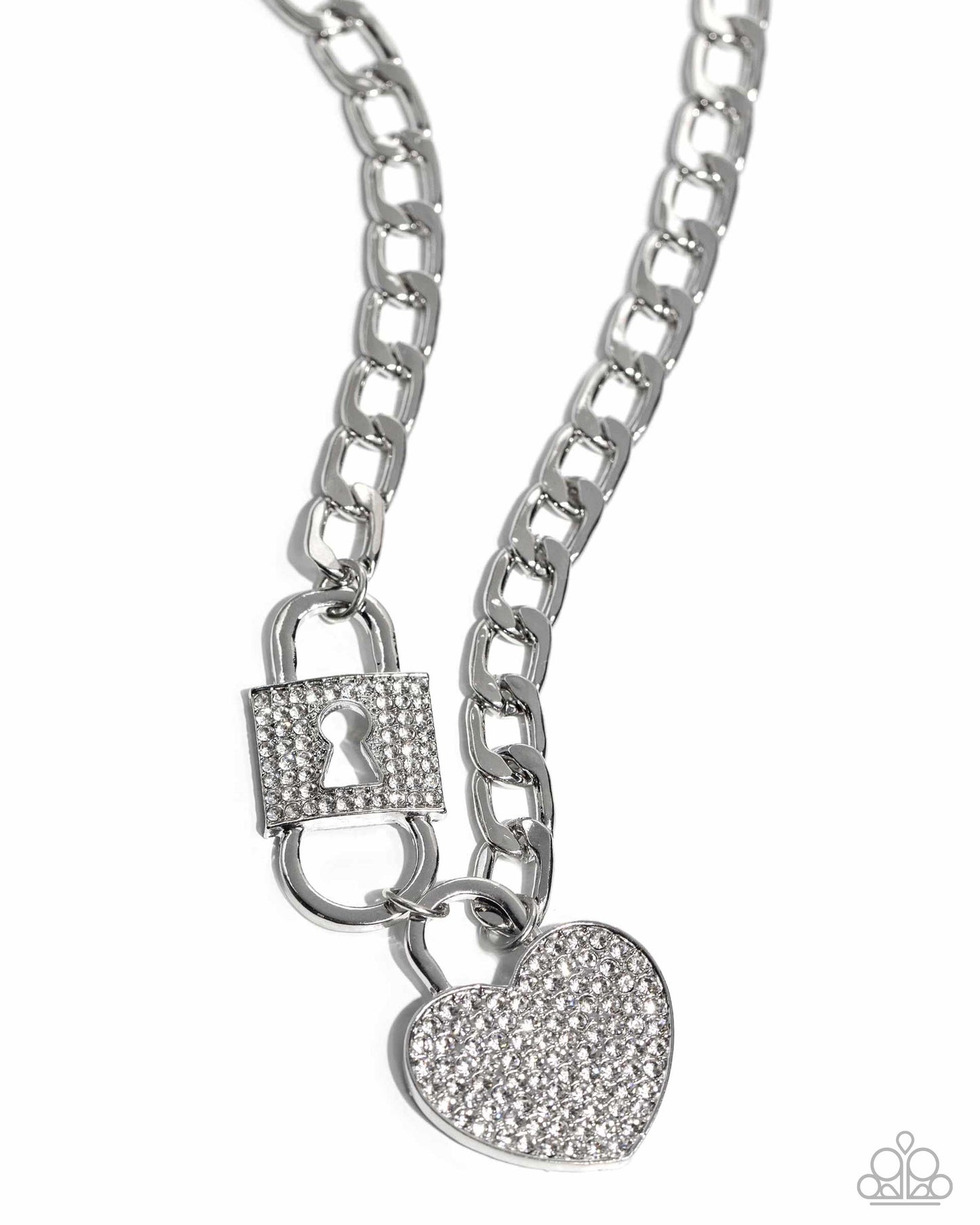 Lock Up Your Love - White - Paparazzi Necklace (2024 June LOP)