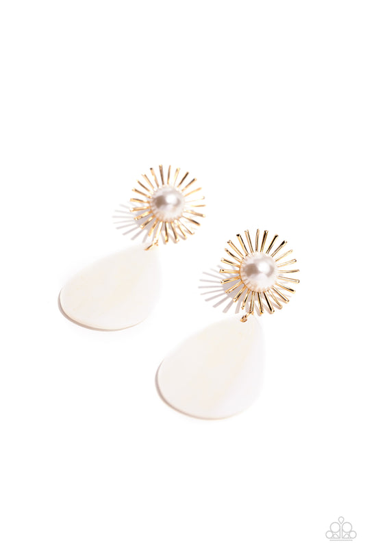 Sunburst Sophistication - Gold - Paparazzi Earrings