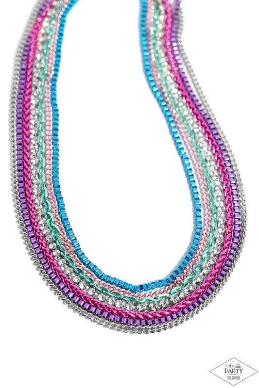 Troublemaker Trove - Multi - Paparazzi Necklace - (2023 Pink Diamond LOP)