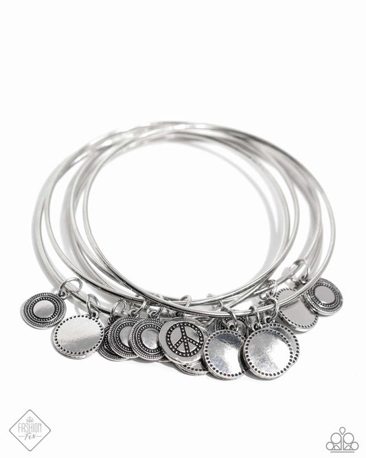 My Interest is Piqued - Silver - Paparazzi Bangle (2024 April MM Fashion Fix)