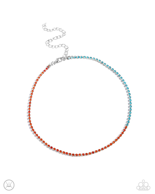 Dedicated Duo - Orange - Paparazzi Choker