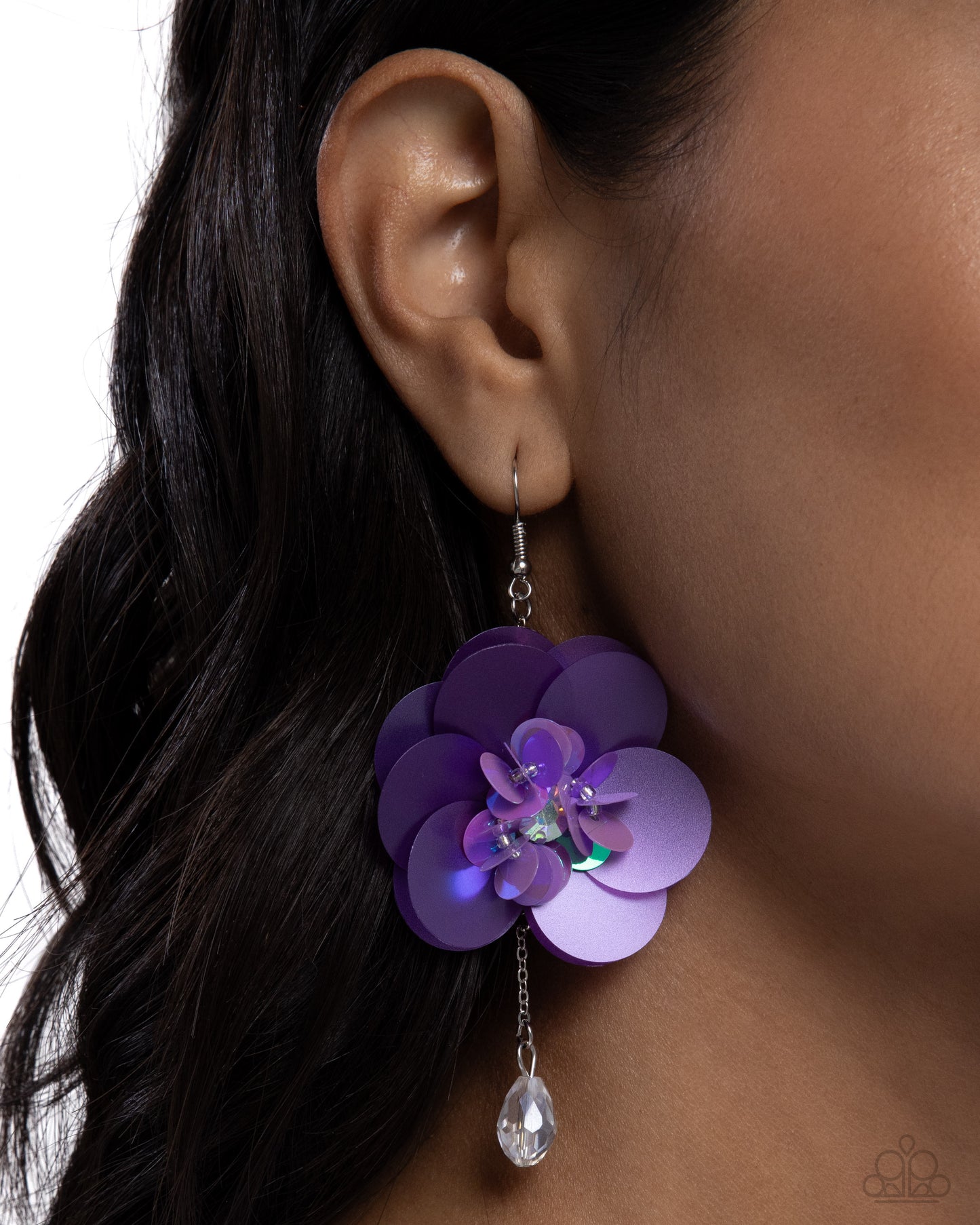 Oversized Opulence - Purple - Paparazzi Earrings