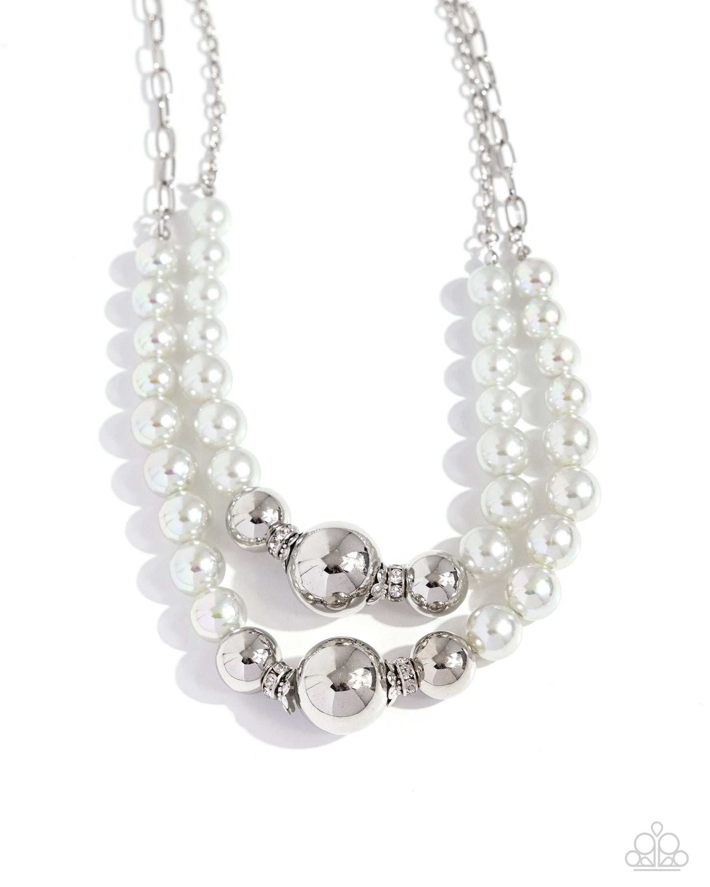 Ballroom Balance - Silver - Paparazzi Necklace