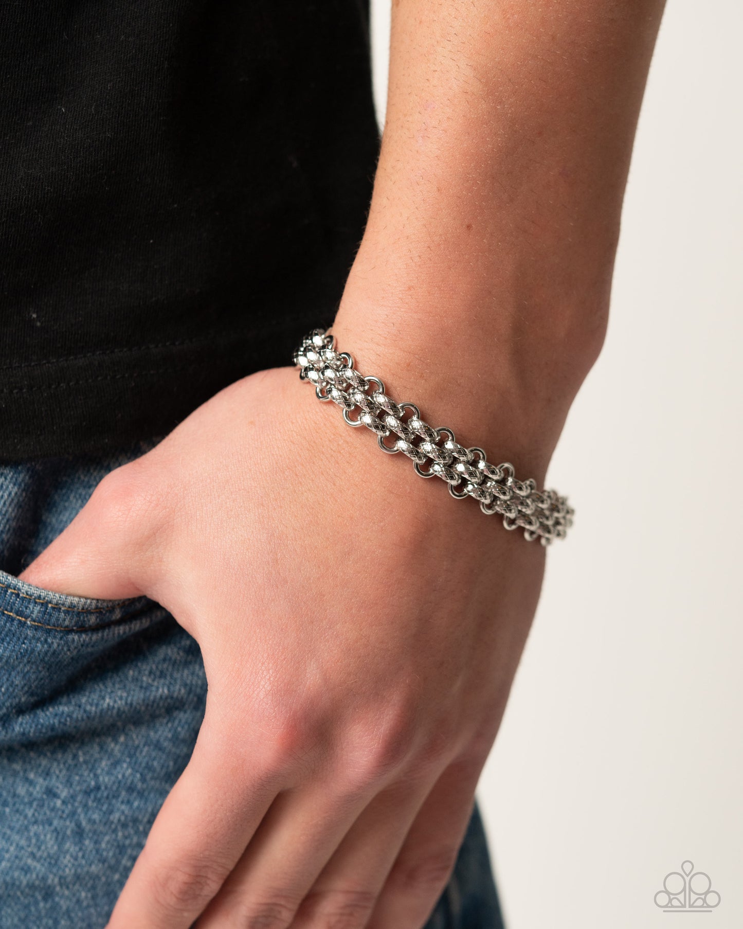 Interlocked Independence - Silver Paparazzi Urban Bracelet