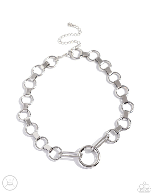 Musings Marvel - Silver - Paparazzi Choker Necklace