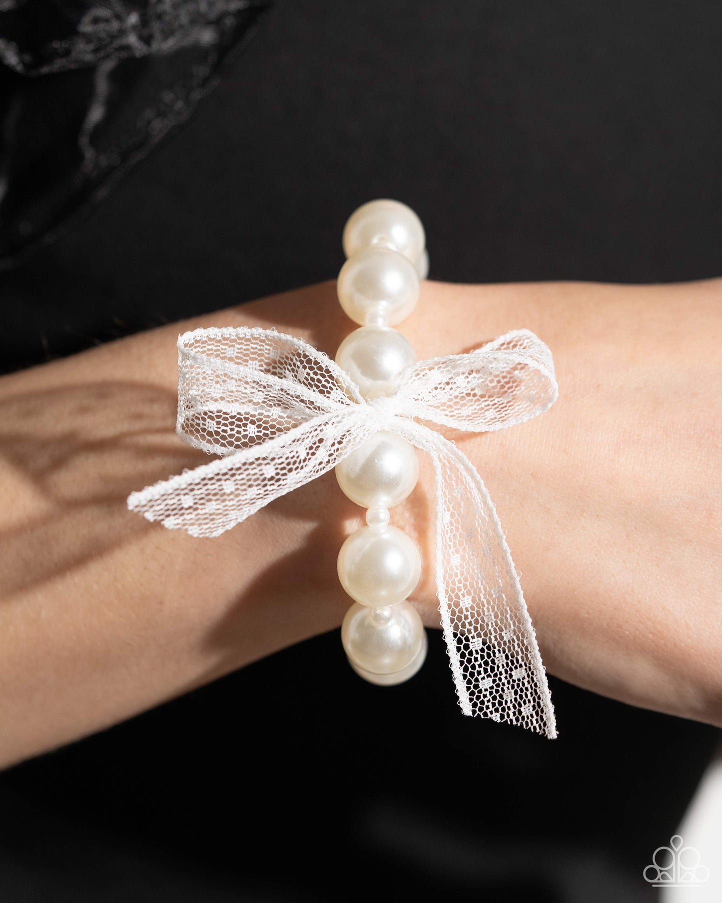 Girly Glam - White - Paparazzi Bracelet