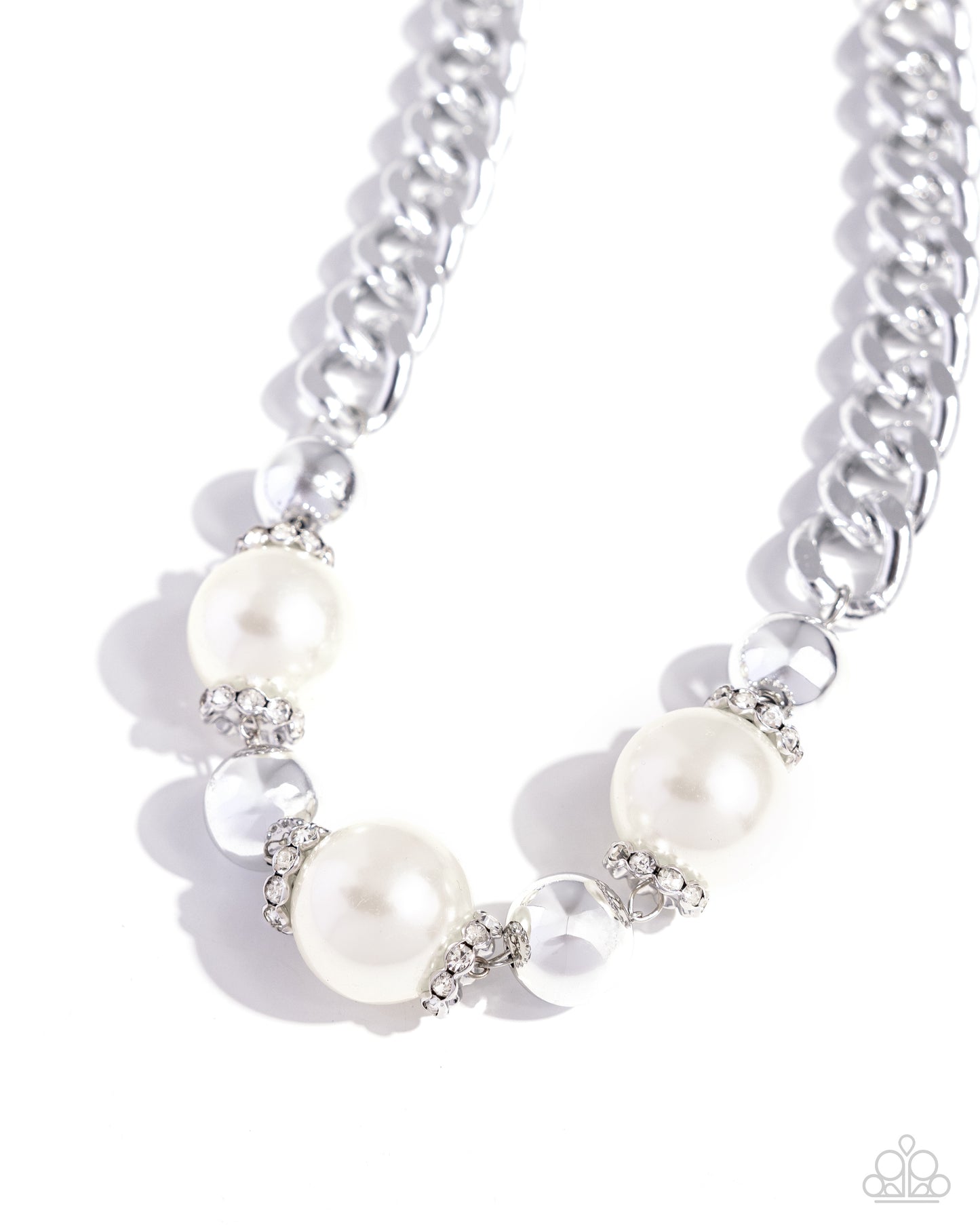 Generously Glossy - White - Paparazzi Necklace