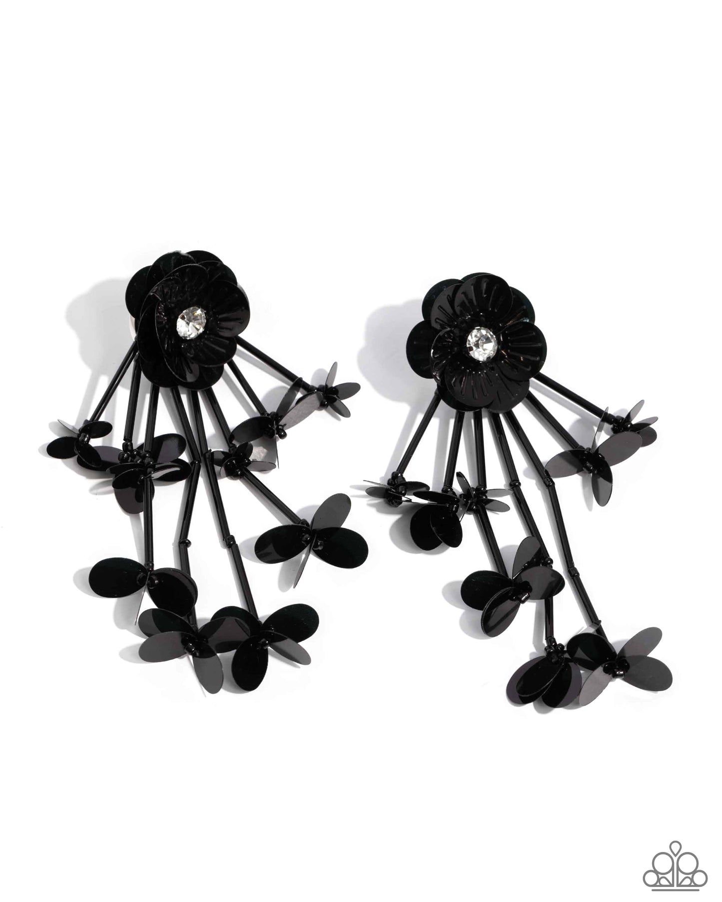 Floral Future - Black - Paparazzi Earrings