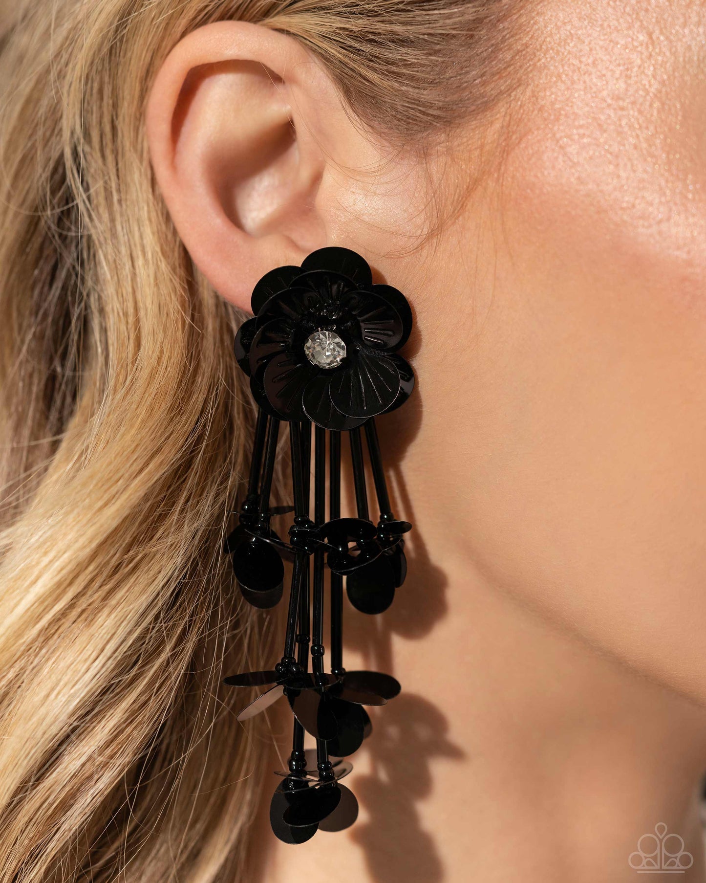 Floral Future - Black - Paparazzi Earrings