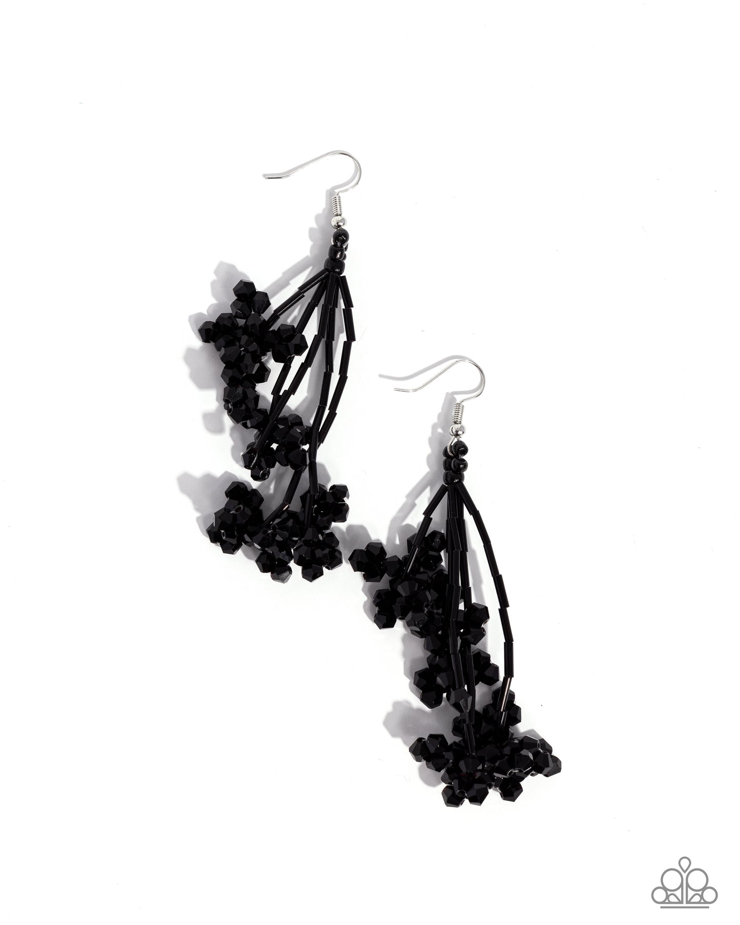 Petaled Precipitation - Black - Paparazzi Earrings