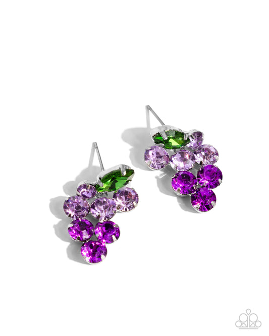 Grapevine Grace - Purple - Paparazzi Earrings