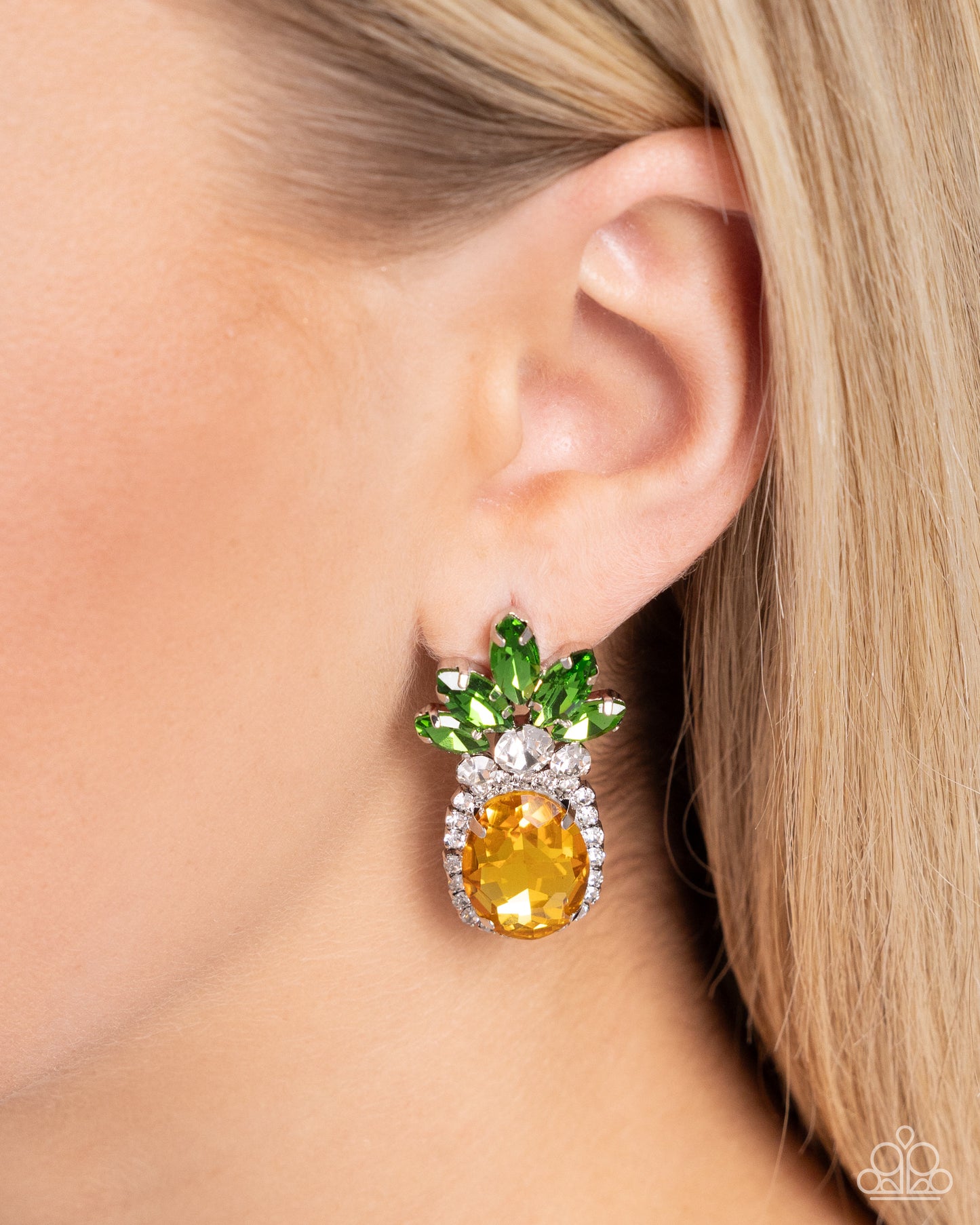 Prismatic Pineapple - Yellow - Paparazzi Earrings