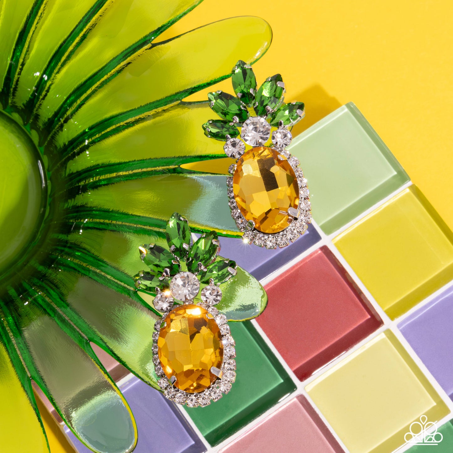 Prismatic Pineapple - Yellow - Paparazzi Earrings