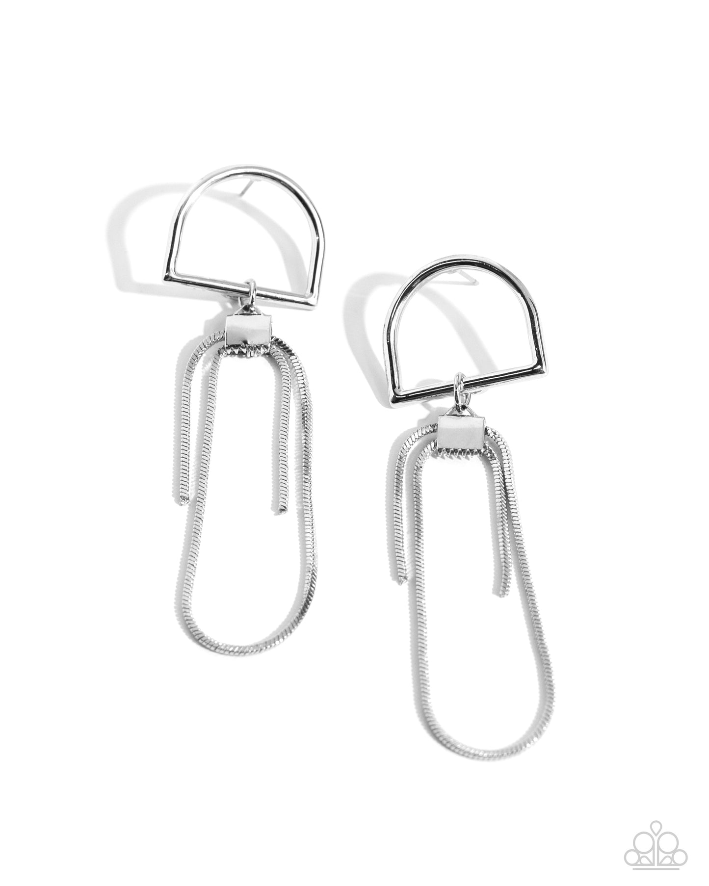 Minimalistic Maven - Silver - Paparazzi Earrings