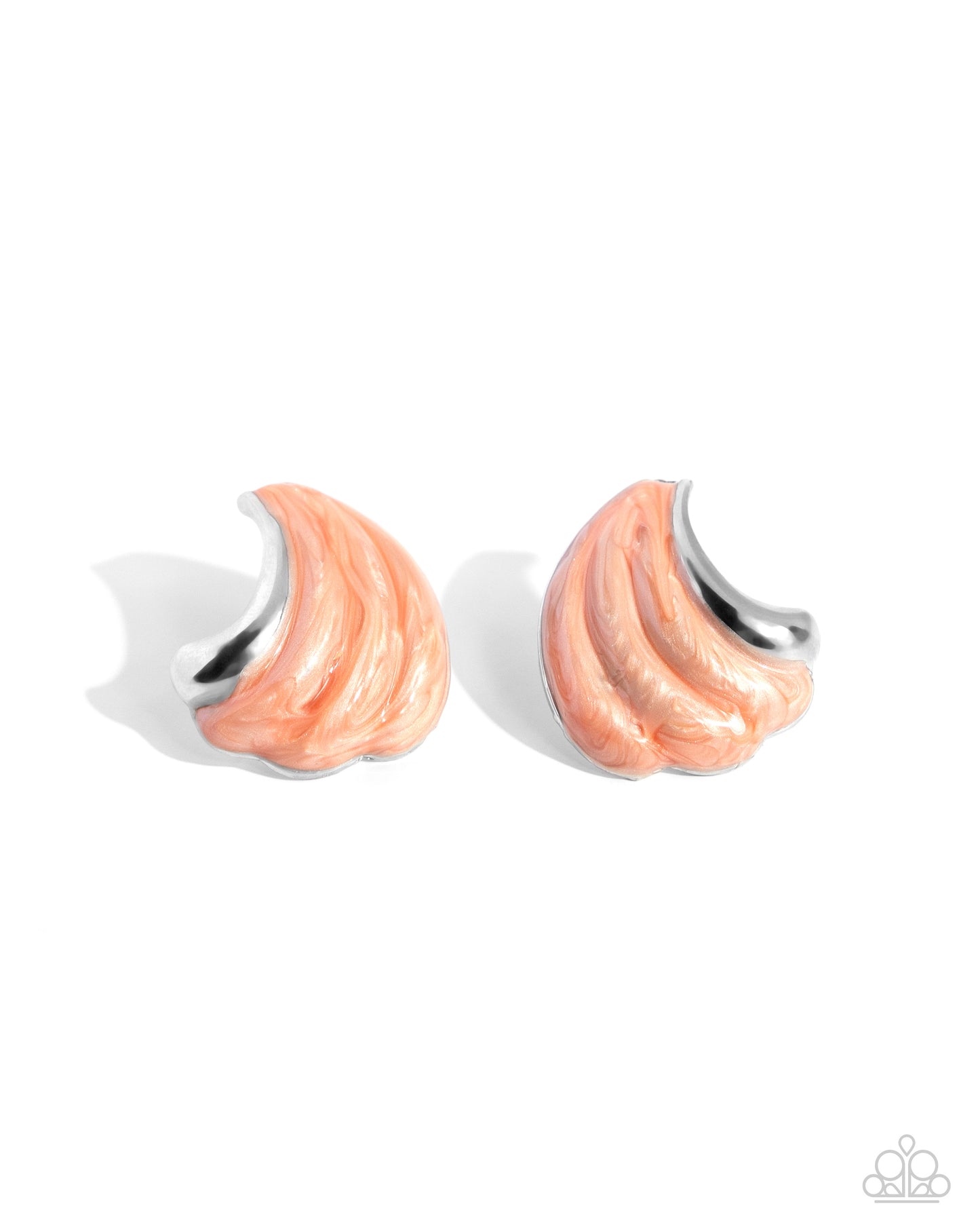 Whimsical Waves - Orange - Paparazzi Earrings