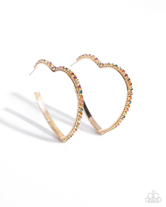 Halftime Hearts - Multi - Paparazzi Earrings