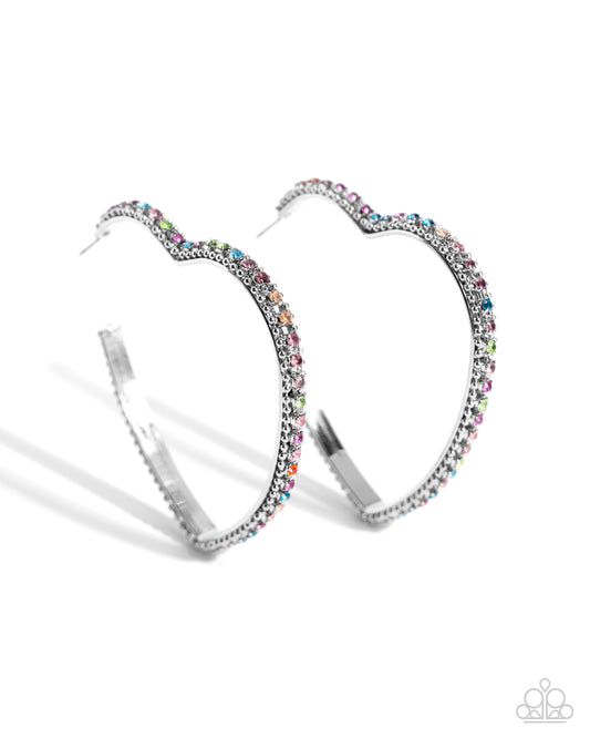 Halftime Hearts - Multi - Paparazzi Earrings