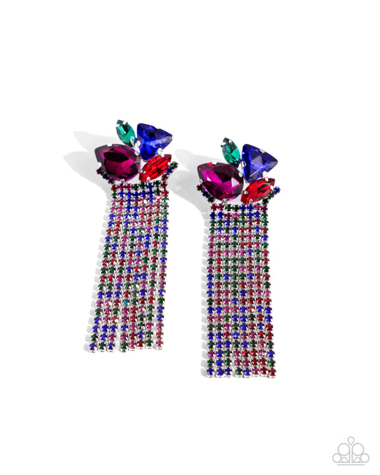 Blinding Blend - Multi - Paparazzi Earrings