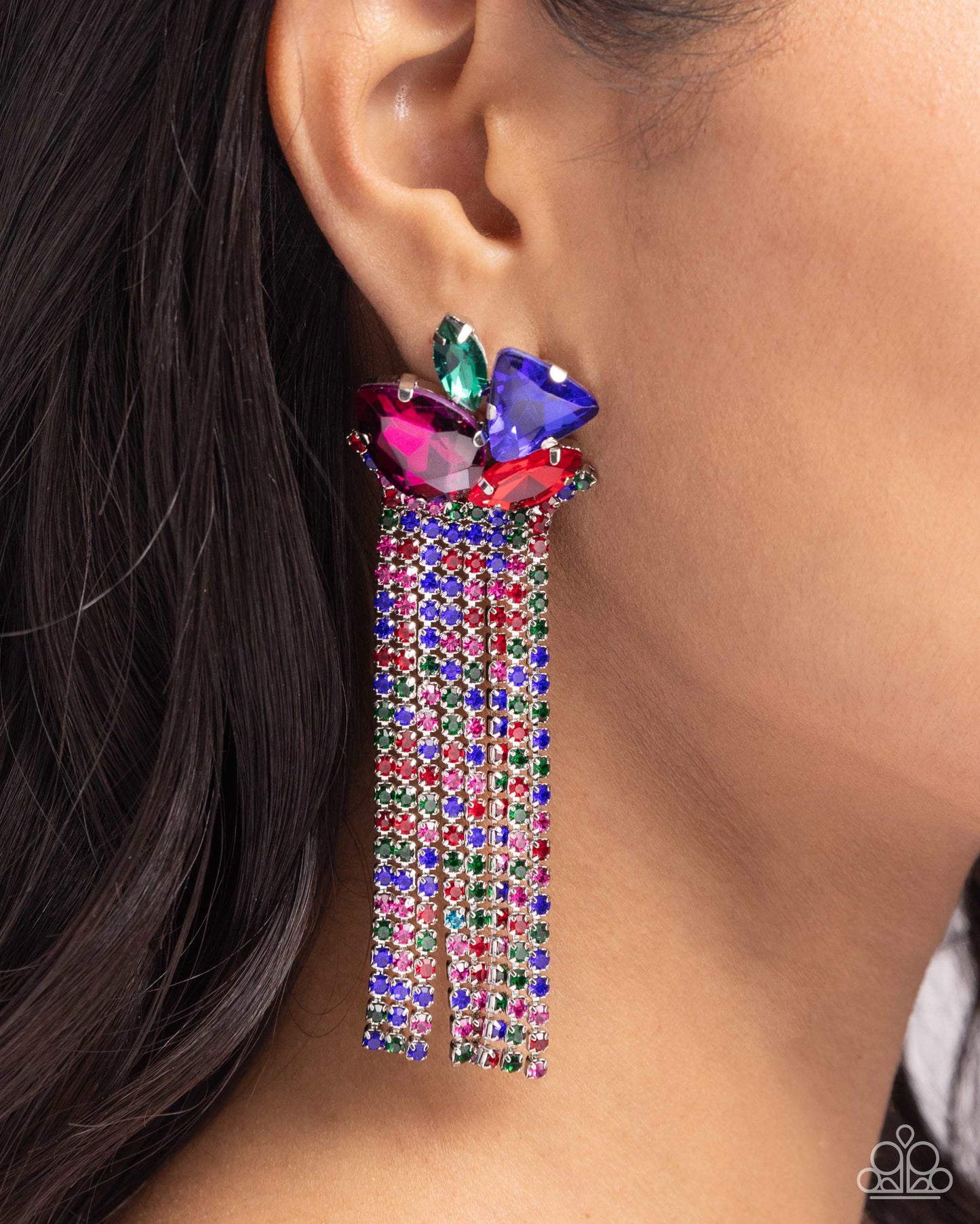 Blinding Blend - Multi - Paparazzi Earrings