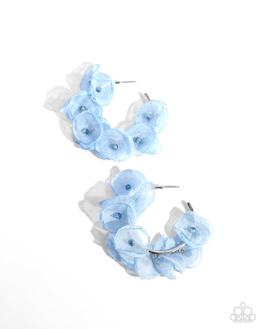 Petaled Pageant - Blue - Paparazzi Earrings