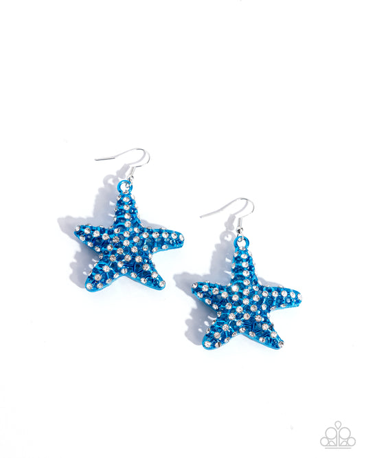 Skilled Starfish - Blue - Paparazzi Earrings