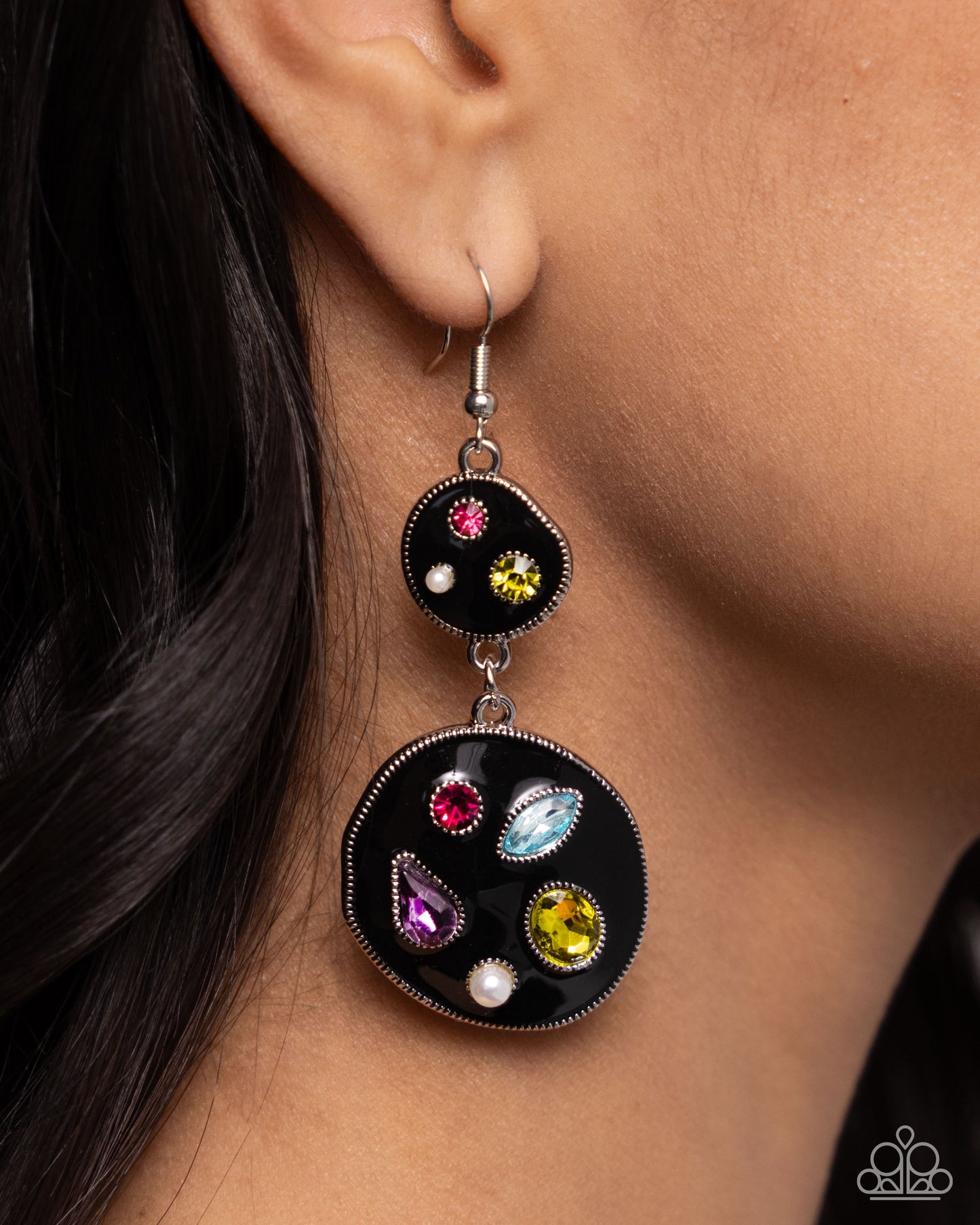 Gallery Genius - Black - Paparazzi Earrings