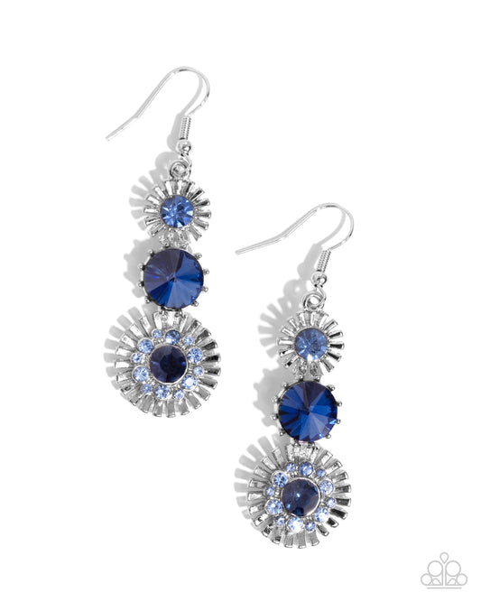 Dedicated Dalliance - Blue - Paparazzi Earrings