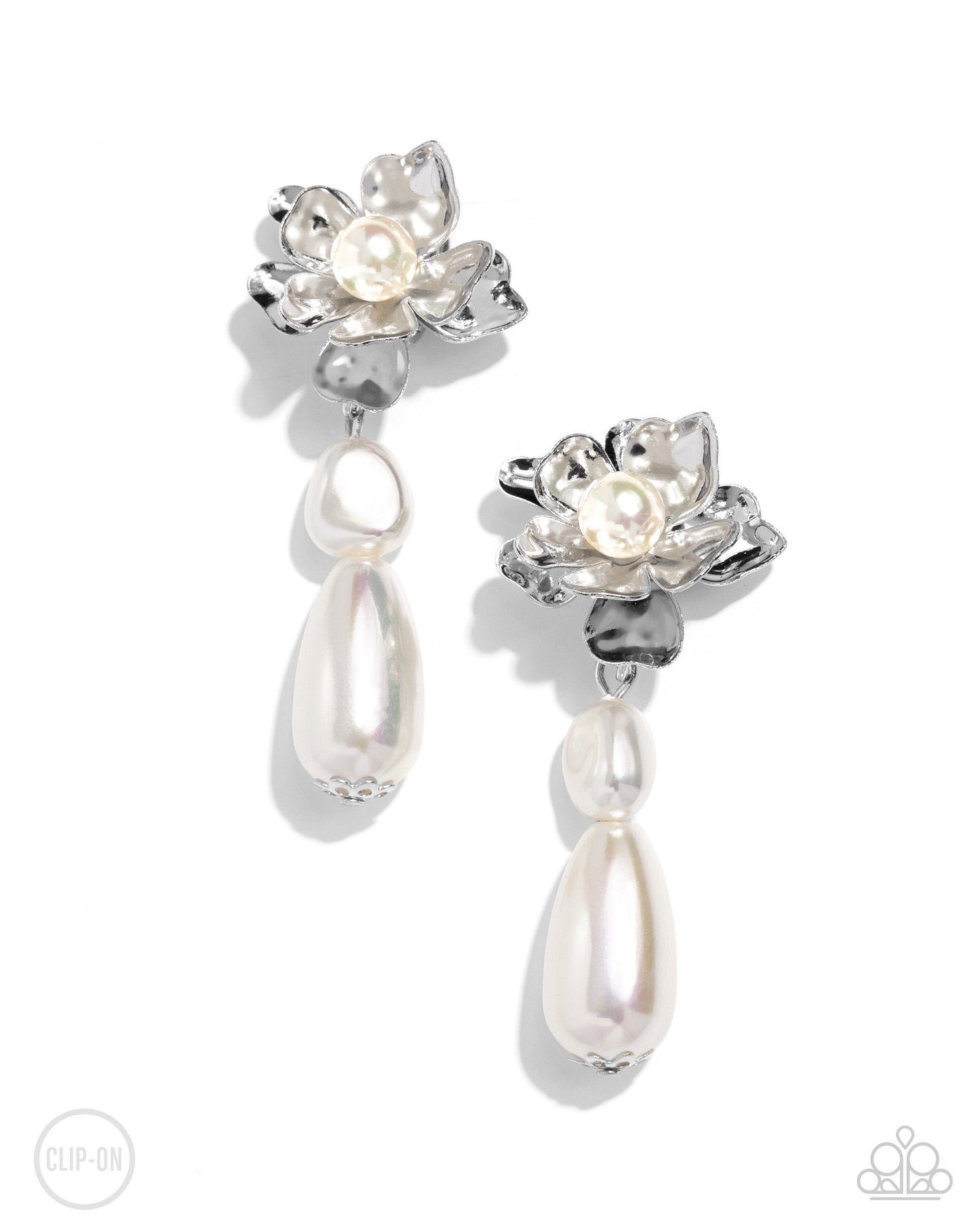 Esteemed Elite - White - Paparazzi Earrings