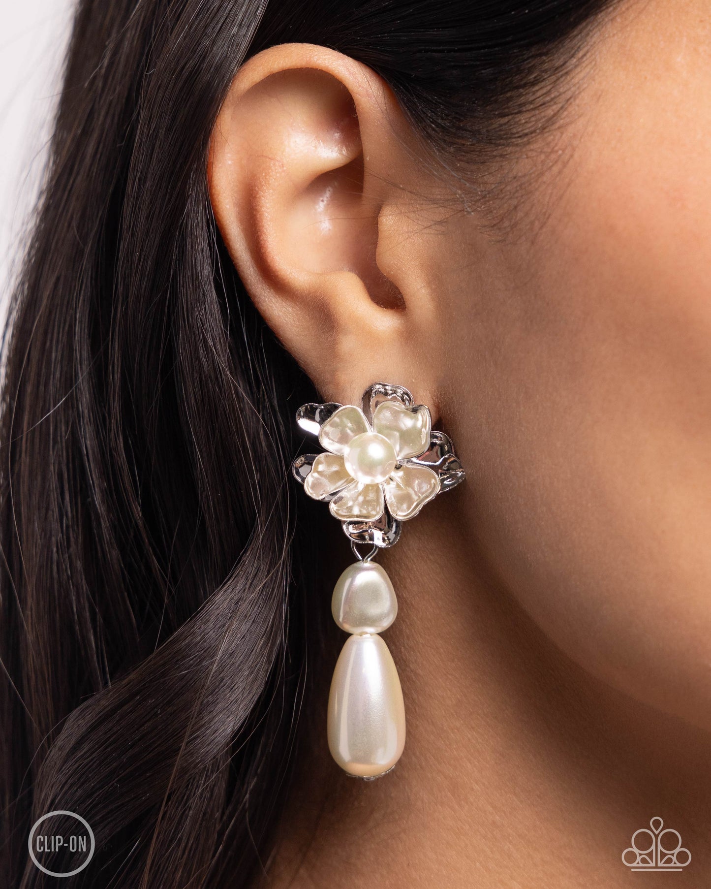 Esteemed Elite - White - Paparazzi Earrings