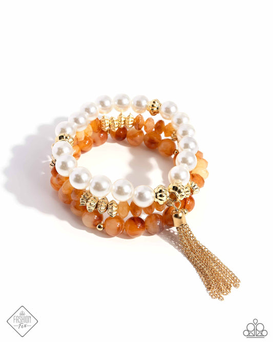 Marbled Mirage - Orange - Paparazzi Bracelet