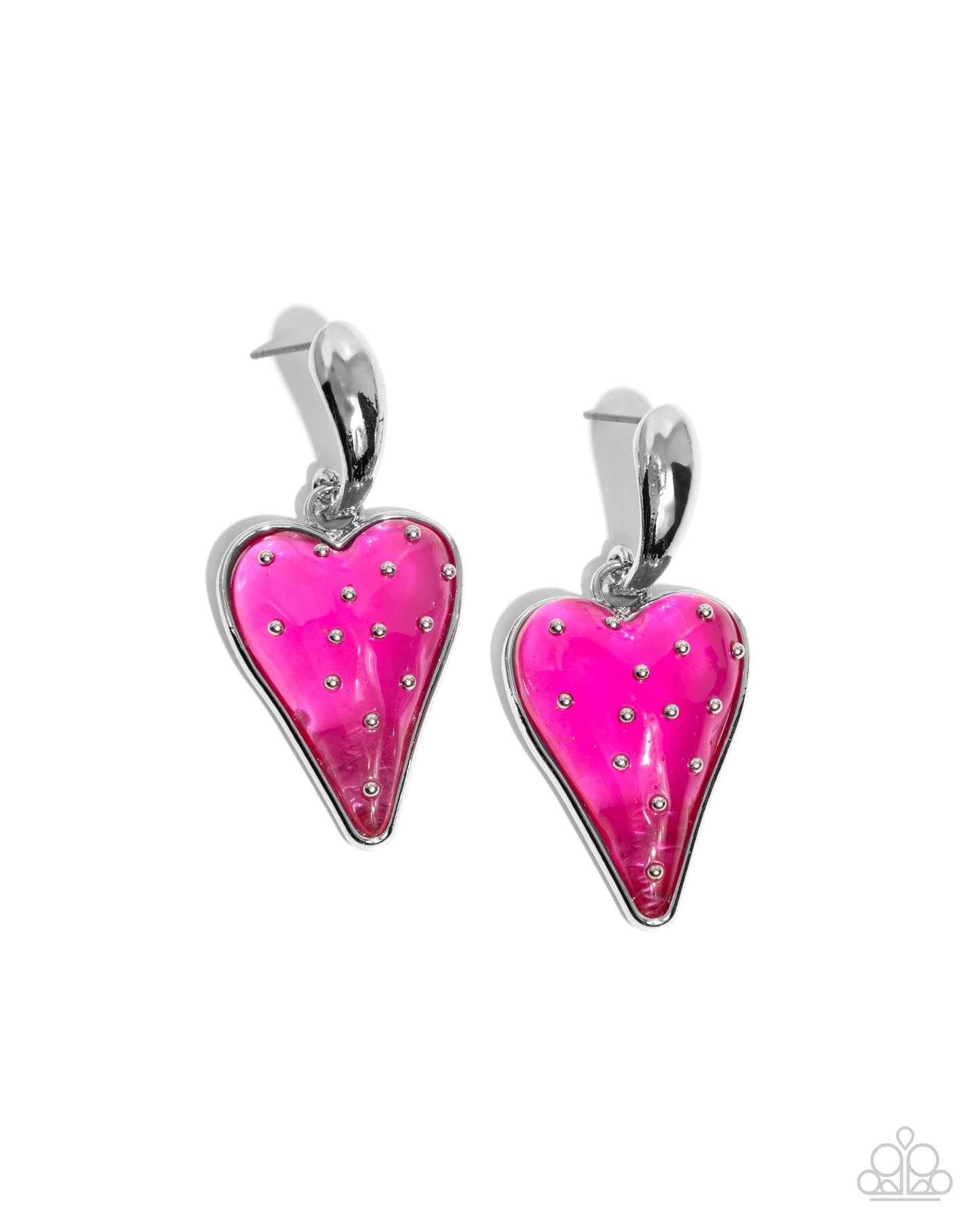 Glossy Goodwill - Pink - Paparazzi Earrings